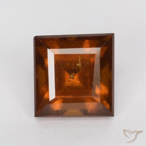 1.36ct Natürlicher tieforange Hessonit-Granat, Quadrat, VS