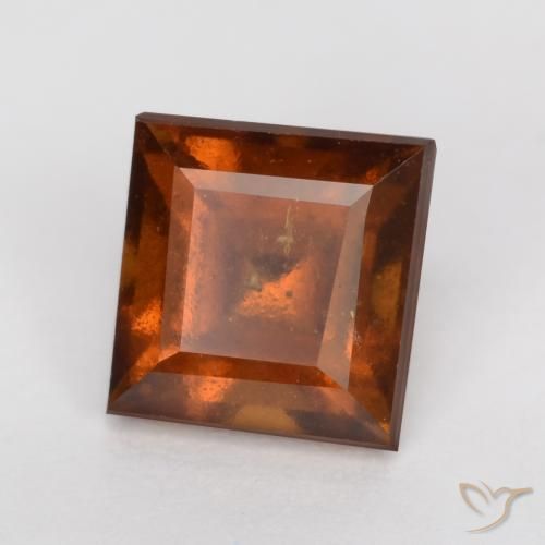 9,17 ctw natürlicher tieforange Hessonit-Granat, Quadrat, VS