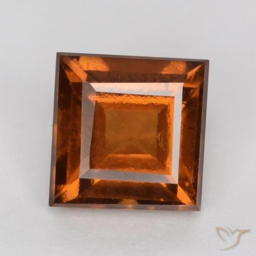1.44ct Natürlicher Amber Orange Hessonit-Granat, Quadrat, VS