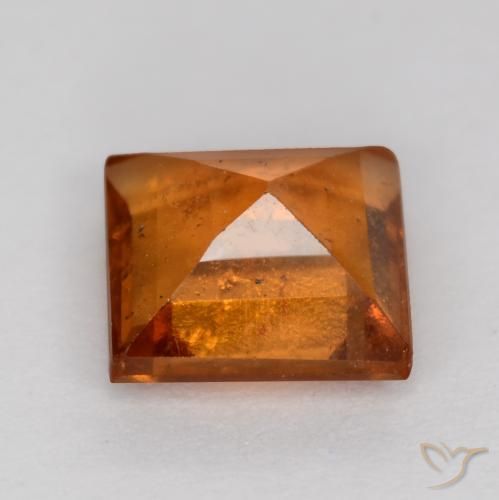 9,17 ctw natürlicher Mitteldunkles Orange Hessonit-Granat, Quadrat, SI