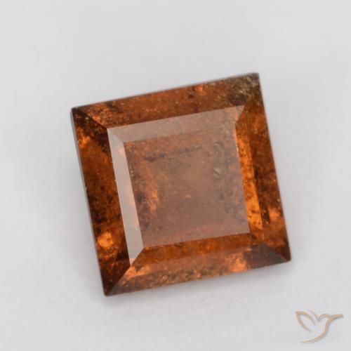 9,17 ctw natürlicher Dunkelorange Hessonit-Granat, Quadrat, SI