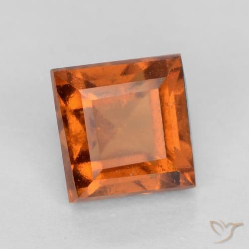 9,17 ctw natürlicher Mitteldunkles Orange Hessonit-Granat, Quadrat, VS