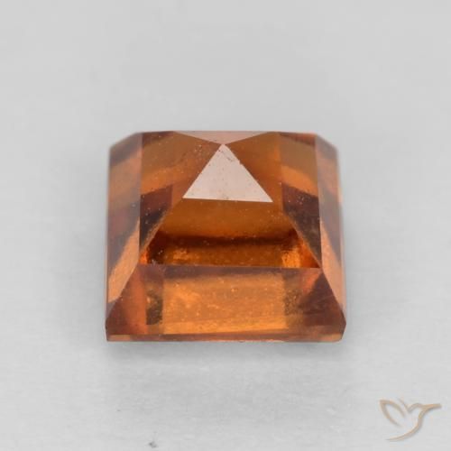 9,17 ctw natürlicher Mitteldunkles Orange Hessonit-Granat, Quadrat, VS