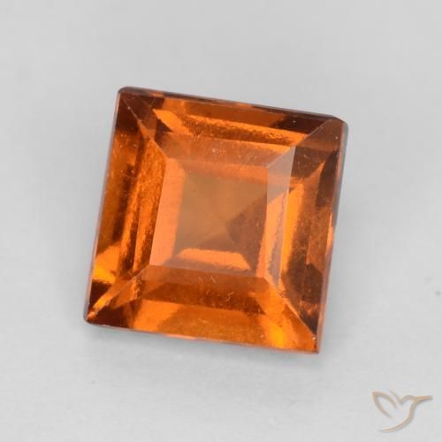 9,17 ctw natürlicher Mitteldunkles Orange Hessonit-Granat, Quadrat, VS