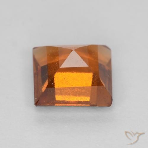 9,17 ctw natürlicher Mitteldunkles Orange Hessonit-Granat, Quadrat, VS