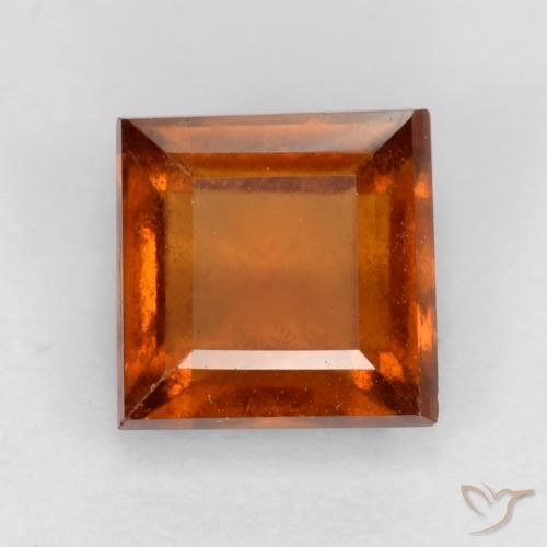 1.41ct Natürlicher Amber Orange Hessonit-Granat, Quadrat, VS-SI