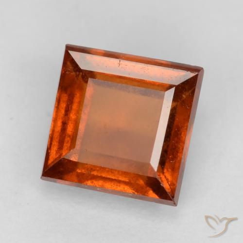 9,17 ctw natürlicher Amber Orange Hessonit-Granat, Quadrat, VS-SI
