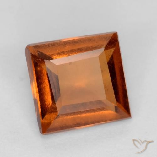 9,17 ctw natürlicher Mitteldunkles Orange Hessonit-Granat, Quadrat, VS