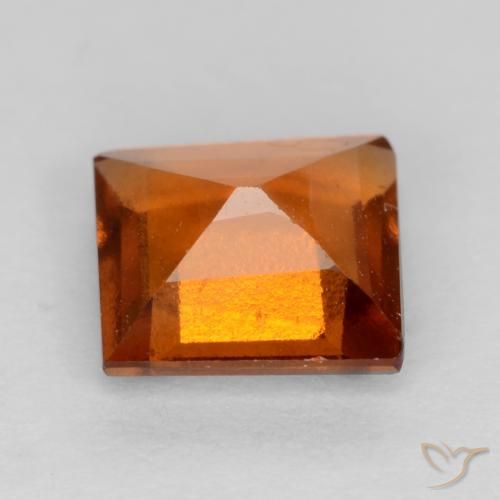 9,17 ctw natürlicher Mitteldunkles Orange Hessonit-Granat, Quadrat, VS