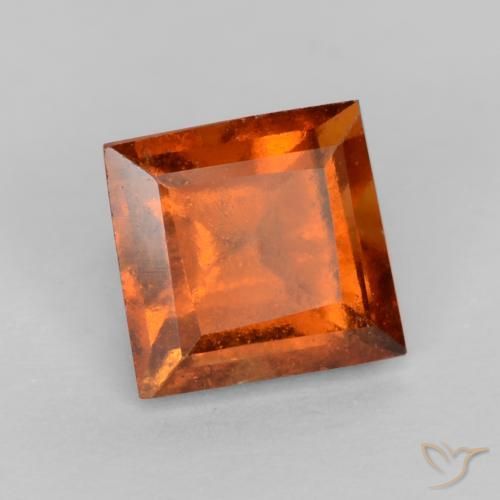 9,17 ctw natürlicher Mitteldunkles Orange Hessonit-Granat, Quadrat, VS-SI