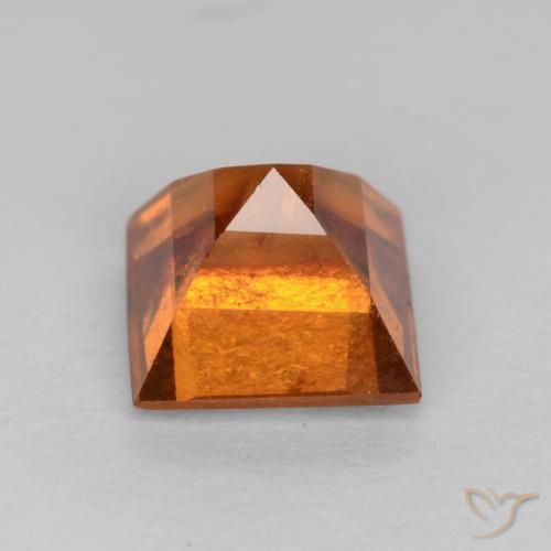 9,17 ctw natürlicher Mitteldunkles Orange Hessonit-Granat, Quadrat, VS-SI