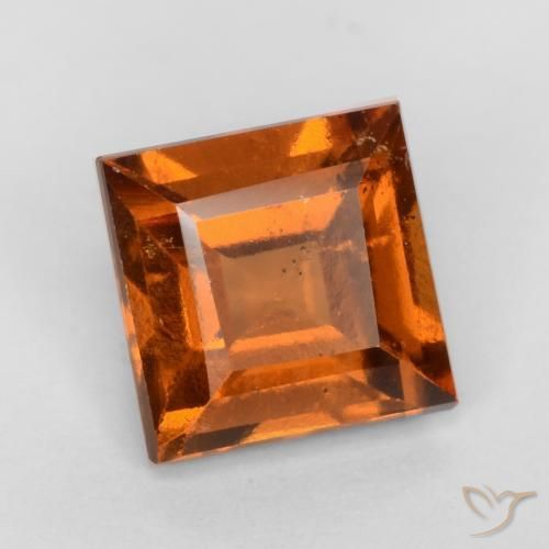 9,17 ctw natürlicher Mitteldunkles Orange Hessonit-Granat, Quadrat, VS-SI