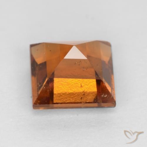 9,17 ctw natürlicher Mitteldunkles Orange Hessonit-Granat, Quadrat, VS-SI