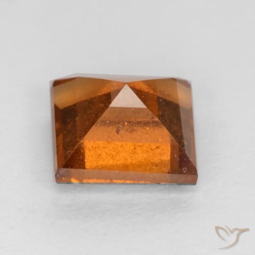 9,17 ctw natürlicher Mitteldunkles Orange Hessonit-Granat, Quadrat, VS-SI
