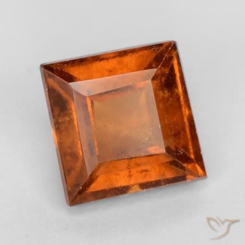 9,17 ctw natürlicher Dunkelorange Hessonit-Granat, Quadrat, VS-SI