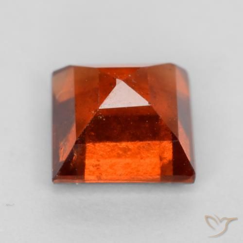 9,17 ctw natürlicher tieforange Hessonit-Granat, Quadrat, VS-SI