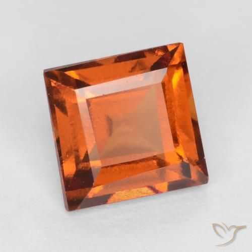9,17 ctw natürlicher Dunkelorange Hessonit-Granat, Quadrat, VS