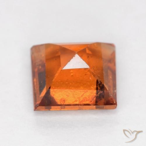 9,17 ctw natürlicher Mitteldunkles Orange Hessonit-Granat, Quadrat, VS-SI