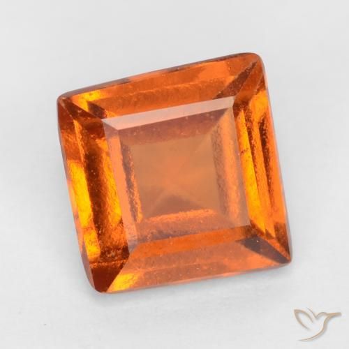 9,17 ctw natürlicher tieforange Hessonit-Granat, Quadrat, VS
