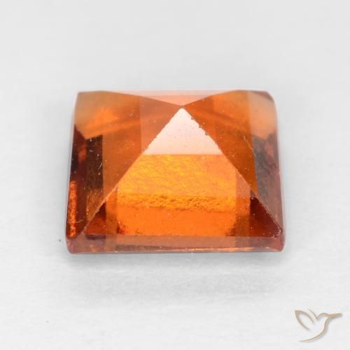 9,17 ctw natürlicher tieforange Hessonit-Granat, Quadrat, VS