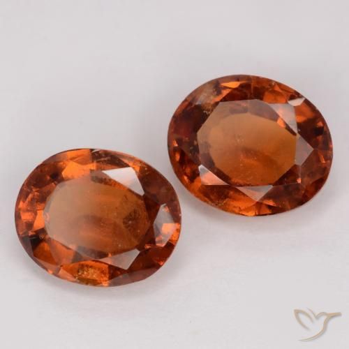 3.35 ct natürliche rötlich-orange Hessonit-Granat-Edelsteine, Oval, VS-SI