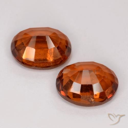 3.35 ct natürliche rötlich-orange Hessonit-Granat-Edelsteine, Oval, VS-SI