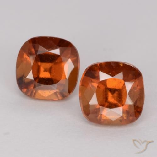 2.65ctw Natürlicher Mitteldunkles Orange Hessonit-Granat, Kissen, VS
