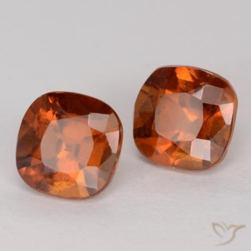 2.65 ct natürliche Mitteldunkles Orange Hessonit-Granat-Edelsteine, Kissen, VS
