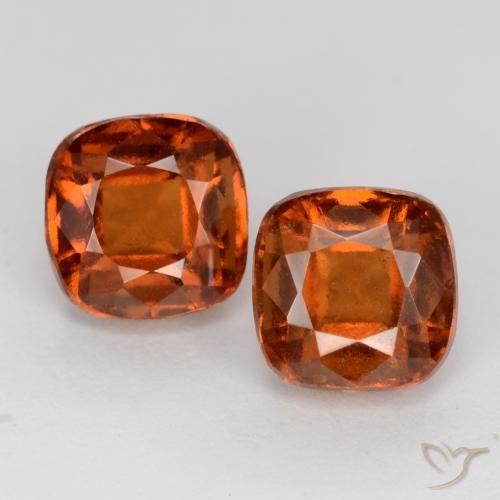 3.13ctw Natürlicher rötlich-orange Hessonit-Granat, Kissen, VS