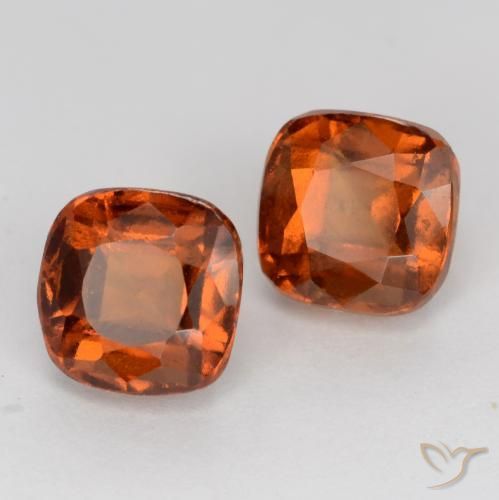 3.13 ct natürliche rötlich-orange Hessonit-Granat-Edelsteine, Kissen, VS