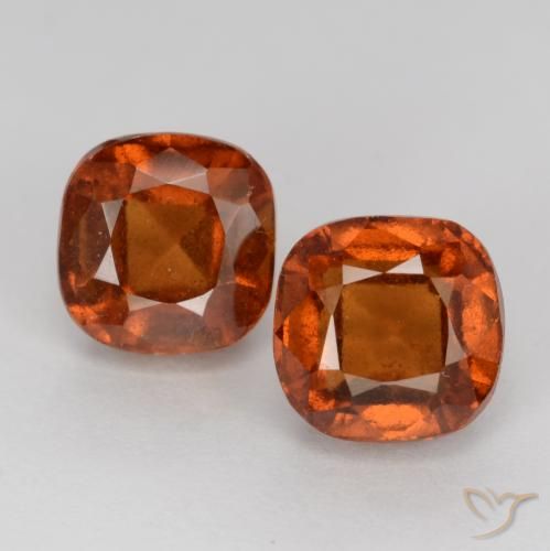 3.30ctw Natürlicher Amber Orange Hessonit-Granat, Kissen, VS