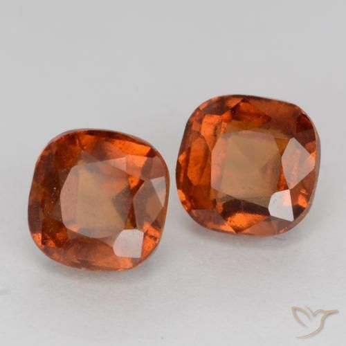 3.30 ct natürliche Amber Orange Hessonit-Granat-Edelsteine, Kissen, VS
