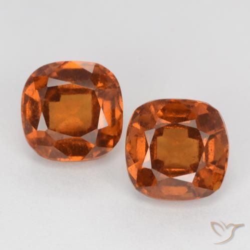 2.85ctw Natürlicher rötlich-orange Hessonit-Granat, Kissen, VS