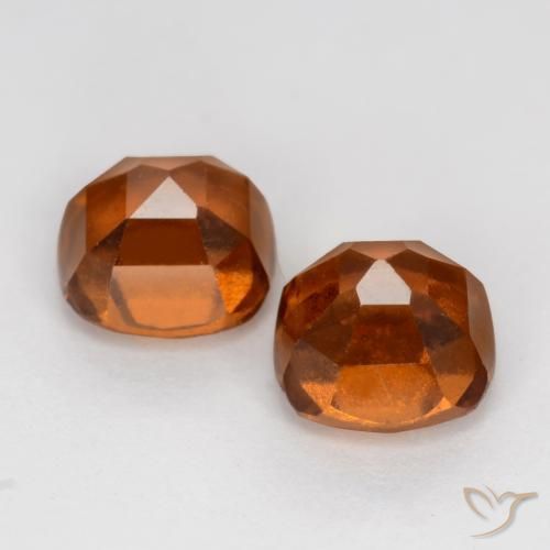 2.85 ct natürliche rötlich-orange Hessonit-Granat-Edelsteine, Kissen, VS