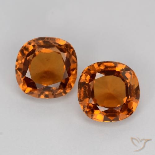 2,26 ct natürliche orangefarbener Hessonit-Edelsteine, Kissenschliff, VS