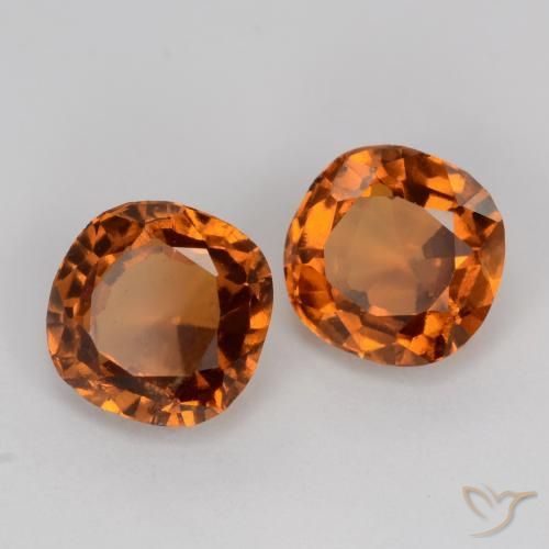 2,26 ct natürliche orangefarbener Hessonit-Edelsteine, Kissenschliff, VS