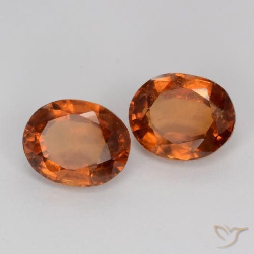 3.42 ct natürliche tieforange Hessonit-Granat-Edelsteine, Oval, VS-SI