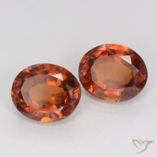 3.86 ct natürliche tieforange Hessonit-Granat-Edelsteine, Oval, VS-SI