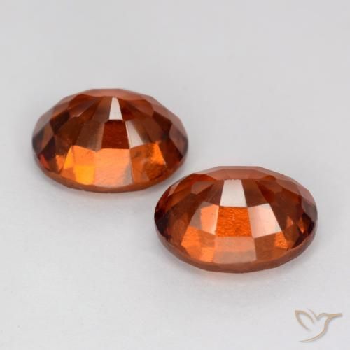 3.86 ct natürliche tieforange Hessonit-Granat-Edelsteine, Oval, VS-SI