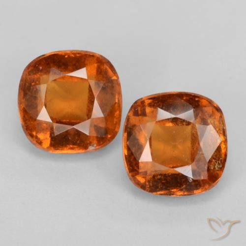 2.91ctw Natürlicher Mittelorange Hessonit-Granat, Kissen, VS