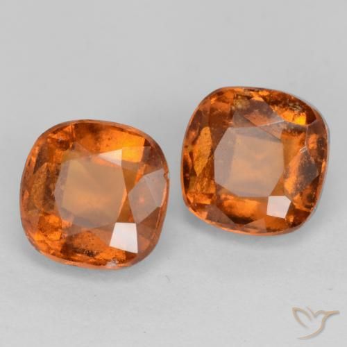 2.91 ct natürliche Mittelorange Hessonit-Granat-Edelsteine, Kissen, VS