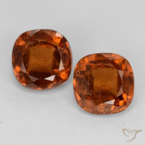 2.64ctw Natürlicher Dunkelorange Hessonit-Granat, Kissen, VS