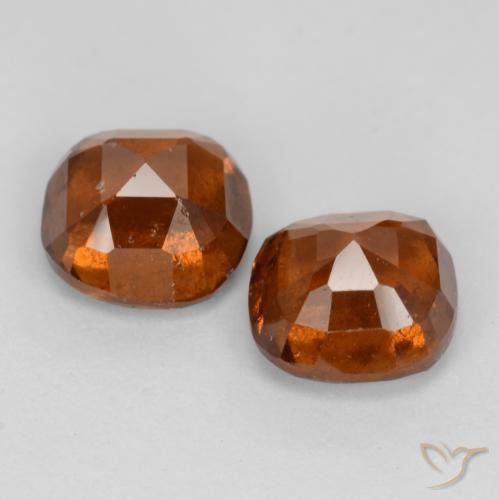 2.64 ct natürliche Dunkelorange Hessonit-Granat-Edelsteine, Kissen, VS
