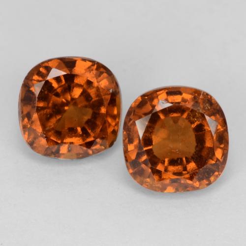 2,72 ct natürliche orangefarbener Hessonit-Edelsteine, Kissenschliff, VS