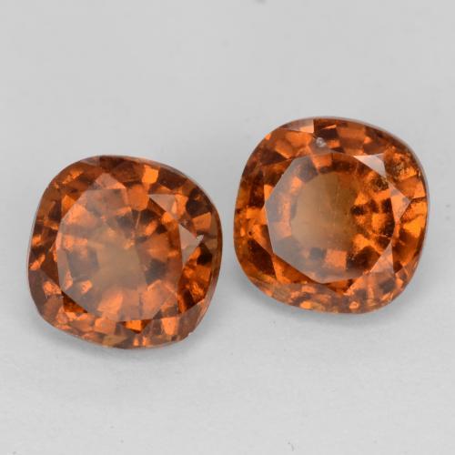 2,72 ct natürliche orangefarbener Hessonit-Edelsteine, Kissenschliff, VS