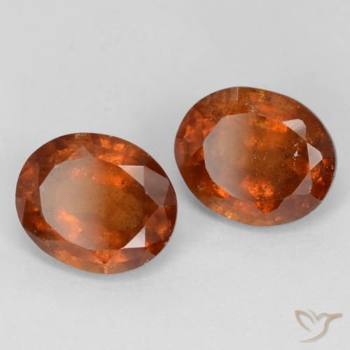 3.67 ct natürliche tieforange Hessonit-Granat-Edelsteine, Oval, VS-SI