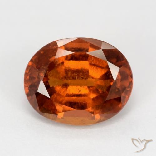 2.89ct Natürlicher rötlich-orange Hessonit-Granat, Oval, VS-SI