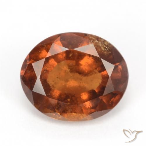 2.51ct Natürlicher tieforange Hessonit-Granat, Oval, VS-SI