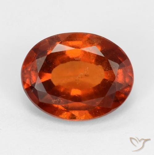 2.33ct Natürlicher Dunkelorange Hessonit-Granat, Oval, VS