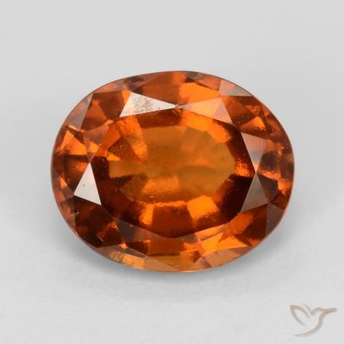 2.22ct Natürlicher Mitteldunkles Orange Hessonit-Granat, Oval, VS